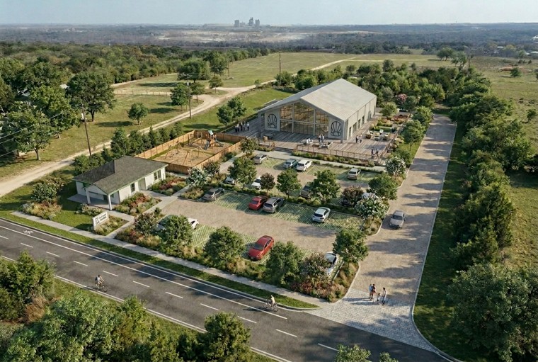 Aerial concept rendering of the Living Hope Bible Church campus